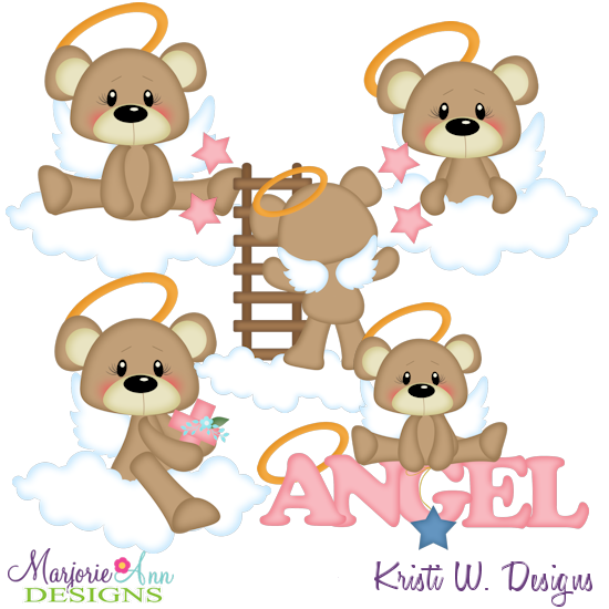 Angel Bears Exclusive SVG Cutting Files + Clipart - Click Image to Close